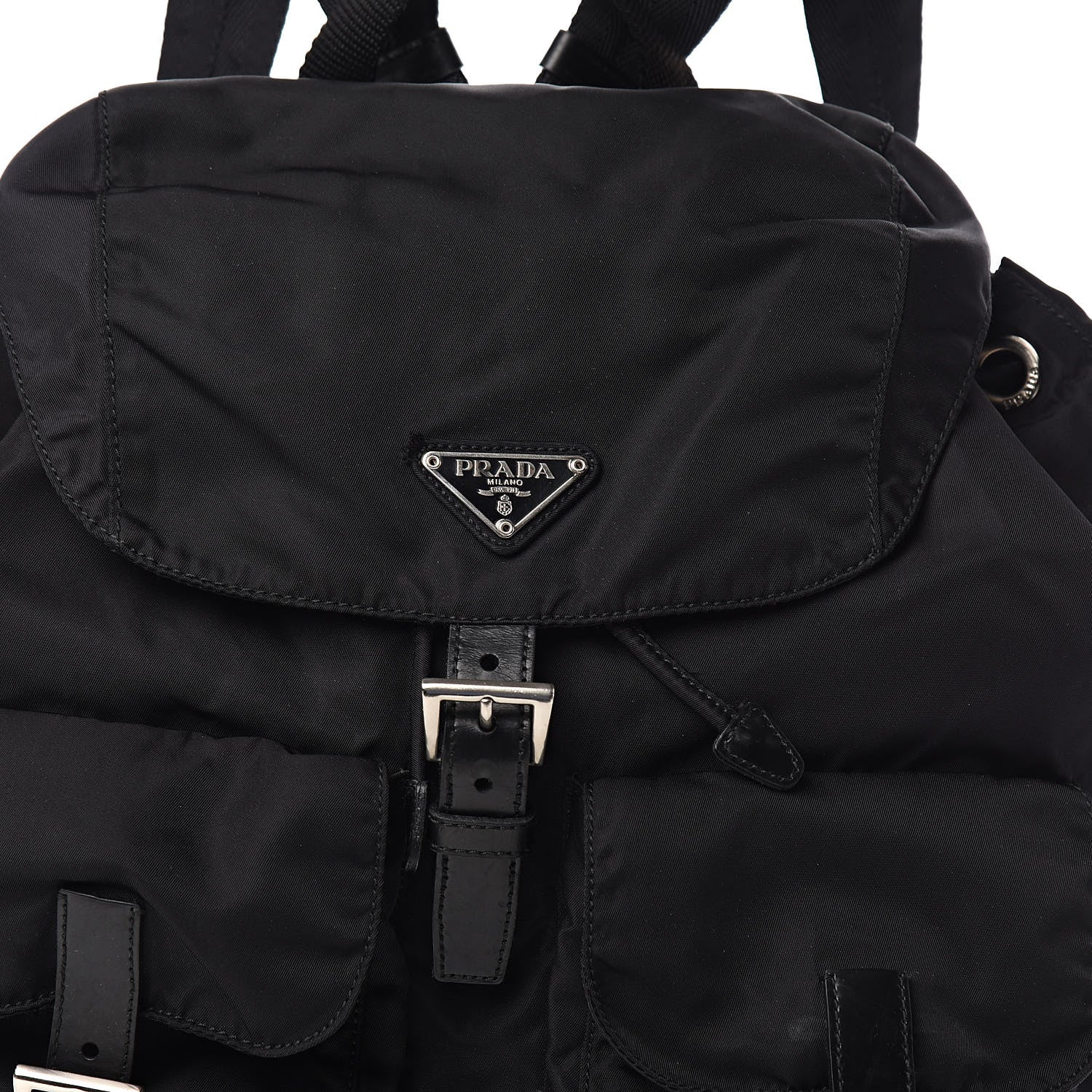 Prada Nylon Vela Medium Backpack Black 11 of 12