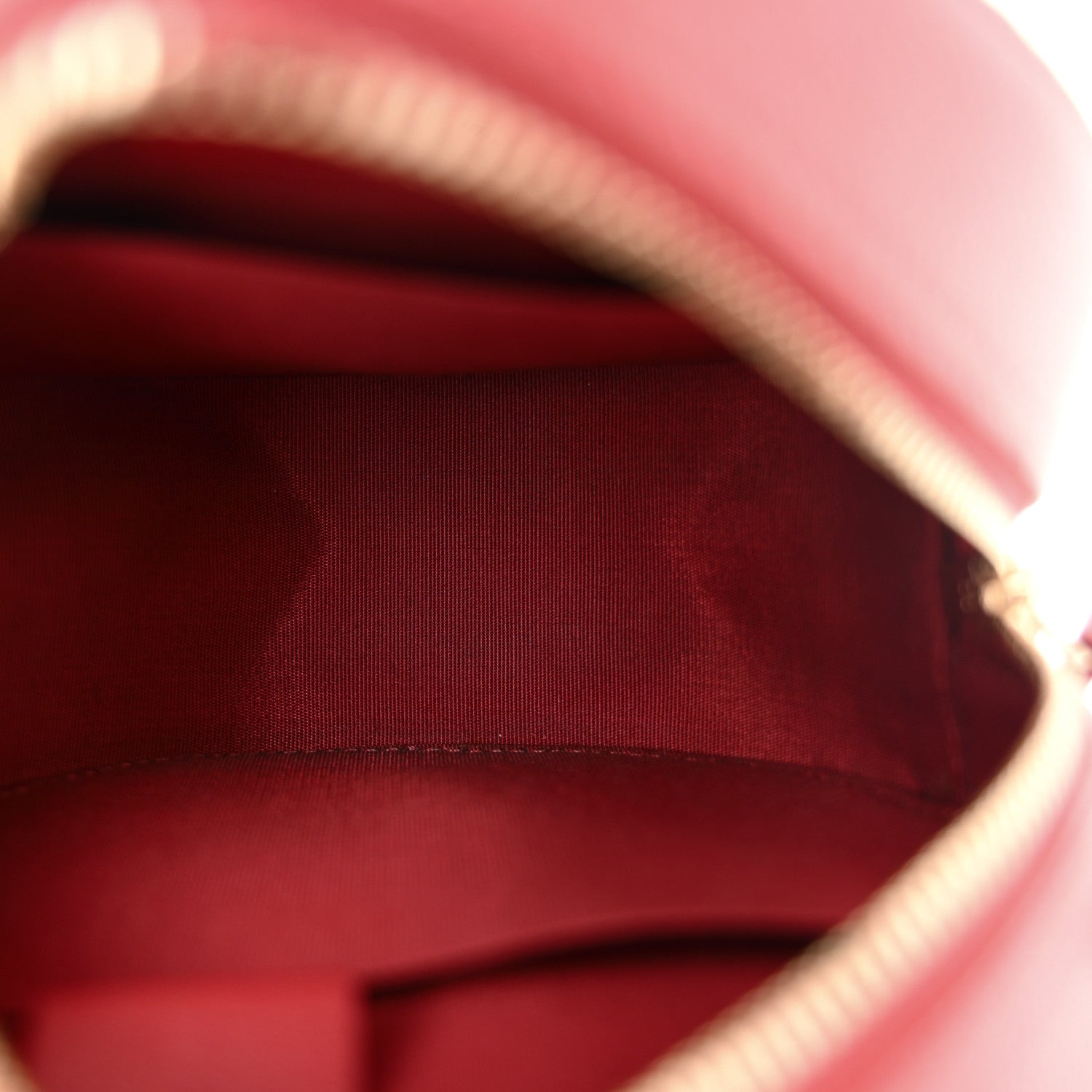 Chanel Caviar Quilted Chain Handle Round Clutch With Chain Bag  Red 5 of 10