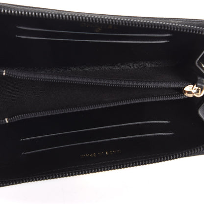 Chanel Caviar Quilted Small Boy Zip Around Wallet Black 5 of 9