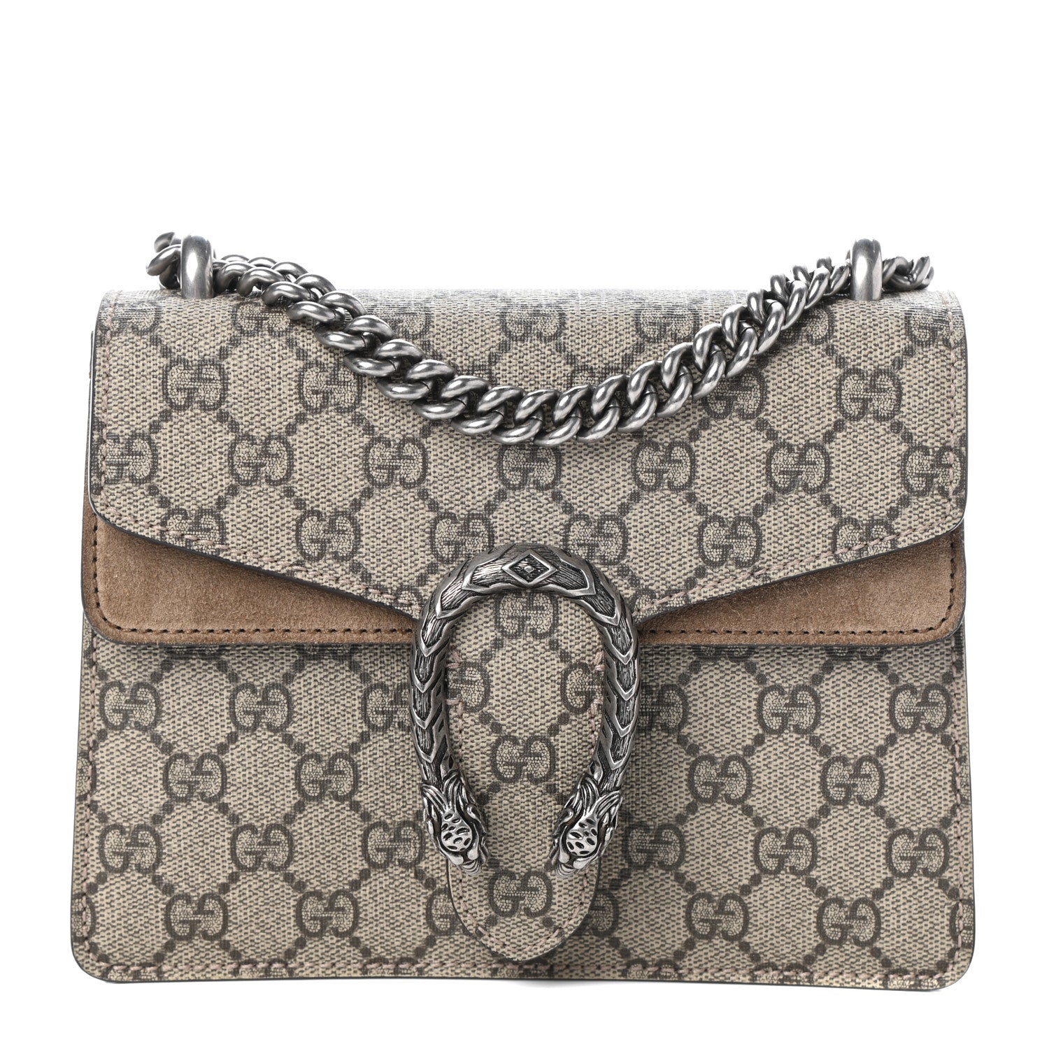 Gucci GG Supreme Monogram Mini Dionysus Shoulder Bag Taupe 1 of 9