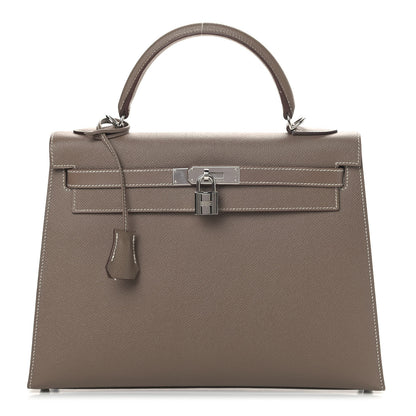 Hermes Epsom Kelly Sellier 32 Etoupe 1 of 10