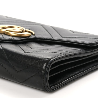Gucci Calfskin Matelasse GG Marmont Chain Wallet Black 11 of 11