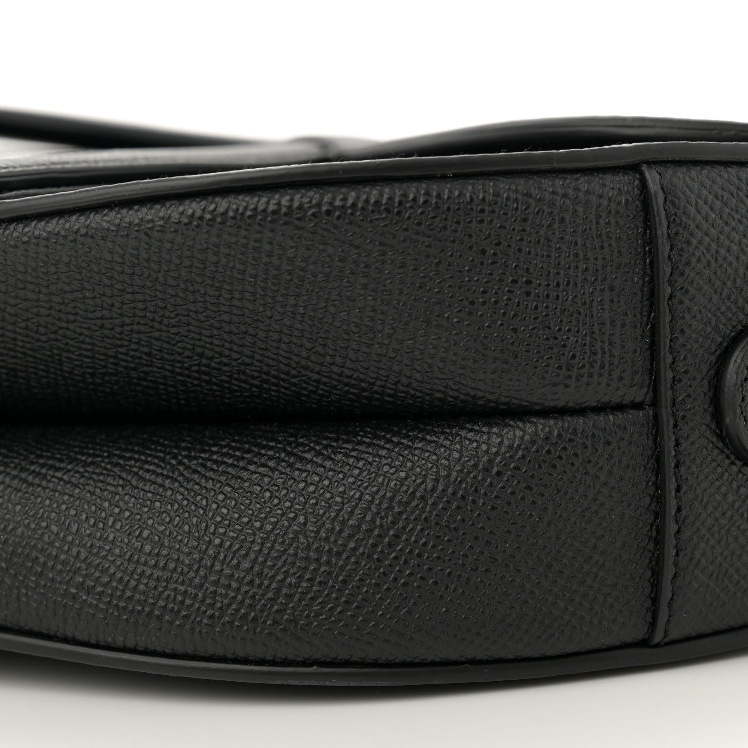 Christian Dior Grained Calfskin Saddle Bag Black 10 of 13