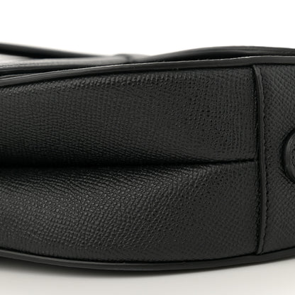 Christian Dior Grained Calfskin Saddle Bag Black 10 of 13
