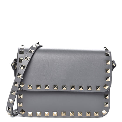Valentino Garavani Vitello Rockstud Flap Crossbody Bag Stone 1 of 6