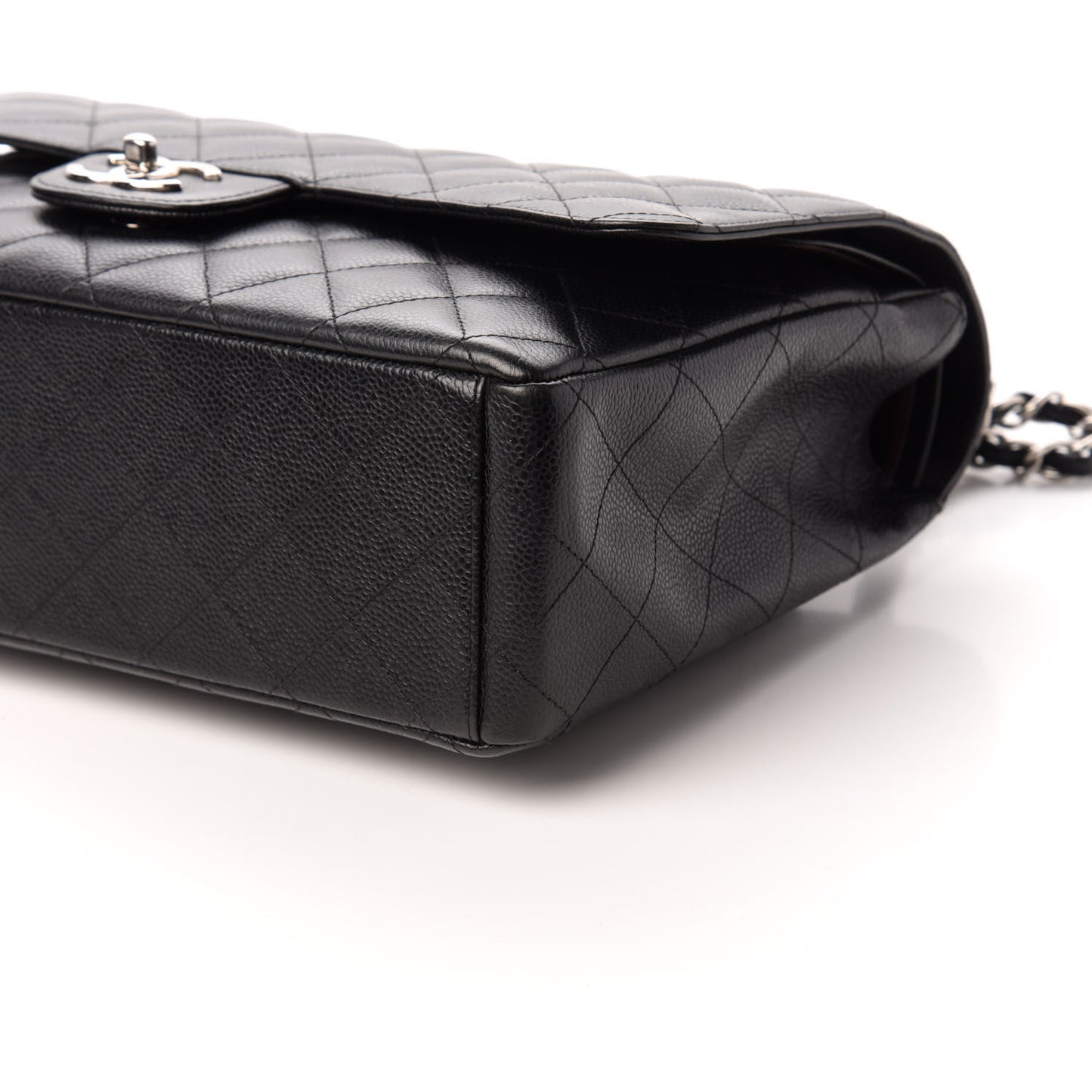 Caviar Quilted Maxi Double Flap Black