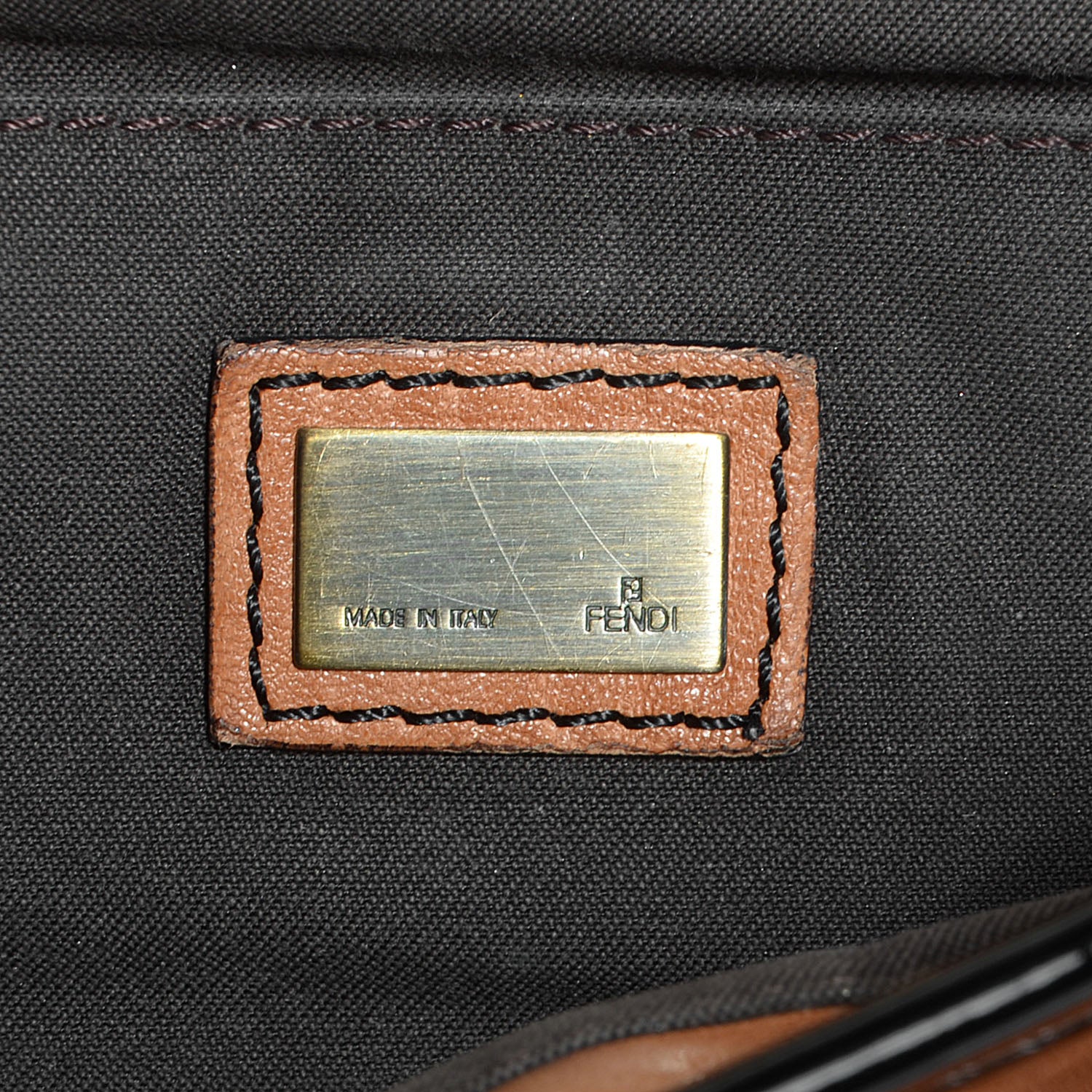 Fendi Nappa Patent B Bag Osso Black 6 of 9
