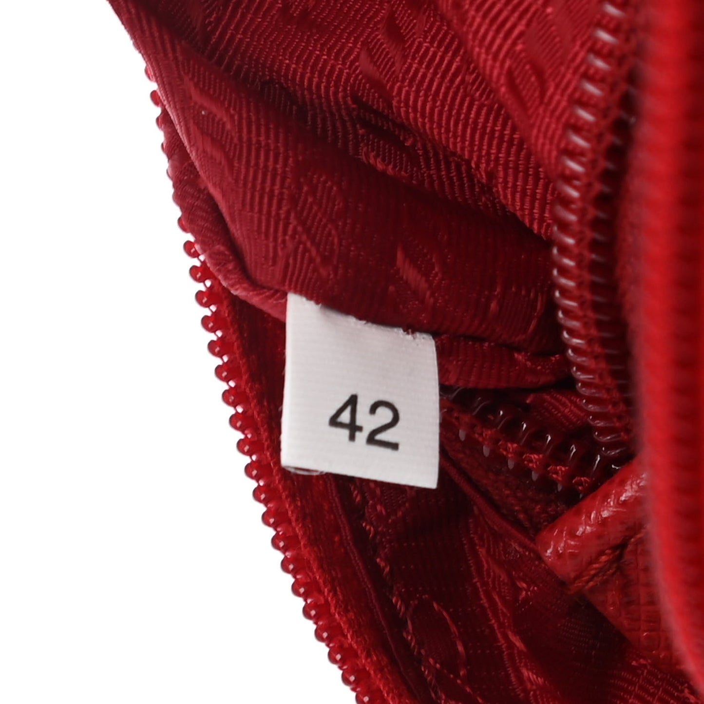 Tessuto Nylon Saffiano Wristlet Rosso