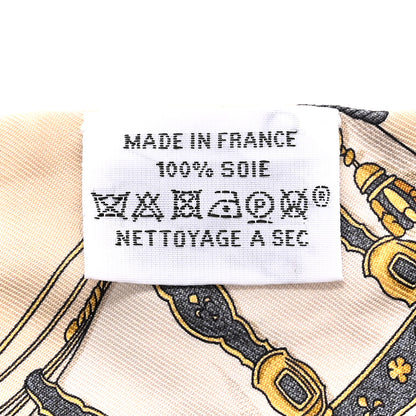 Hermes Silk Grand Apparat Twilly Beige Orange Jaune 5 of 5