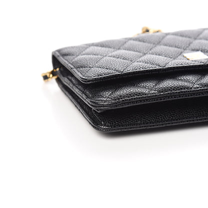 Chanel Caviar Quilted Wallet On Chain WOC Black 9 of 12