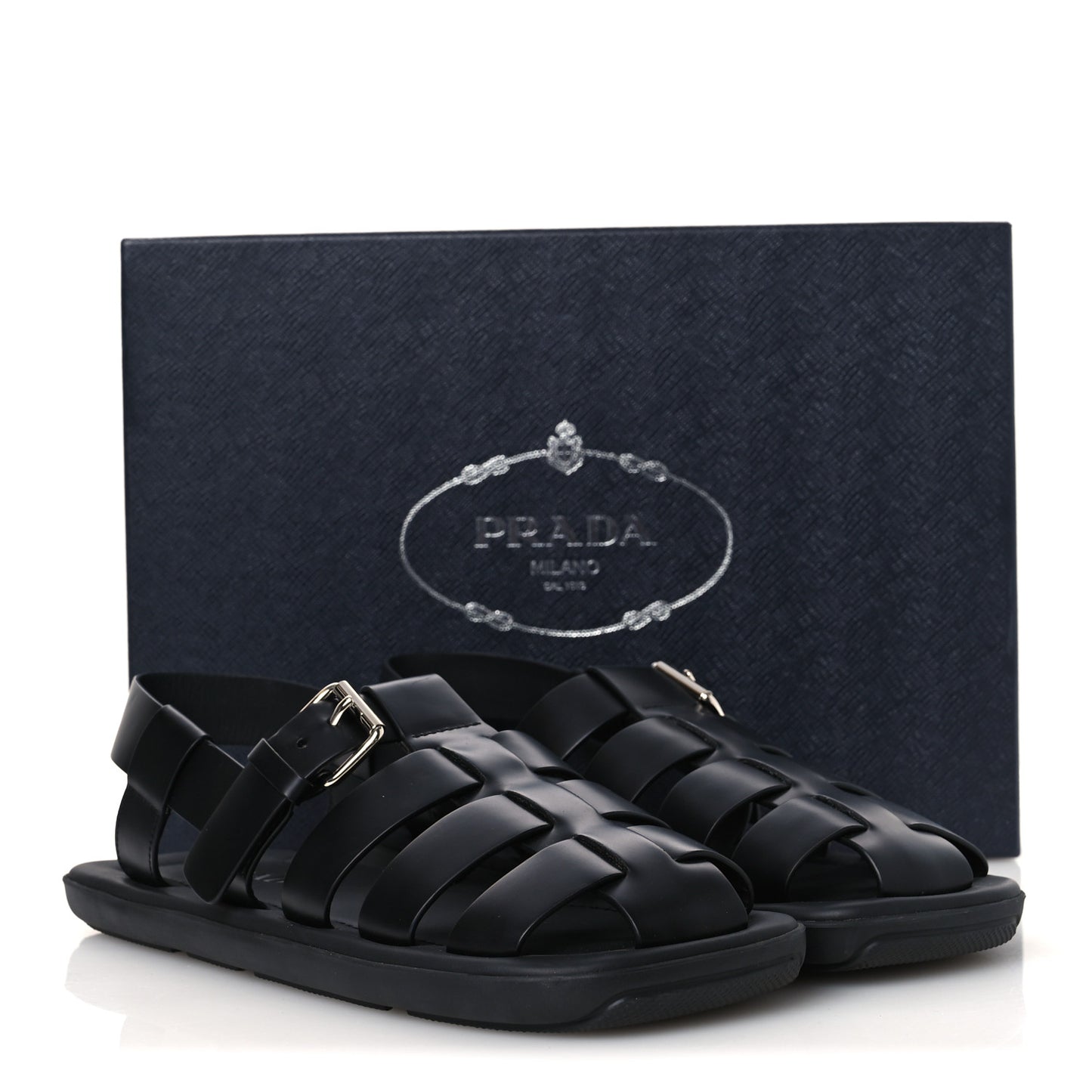Spazzolato Rois Mens Fisherman Cage Sandals 9 Black