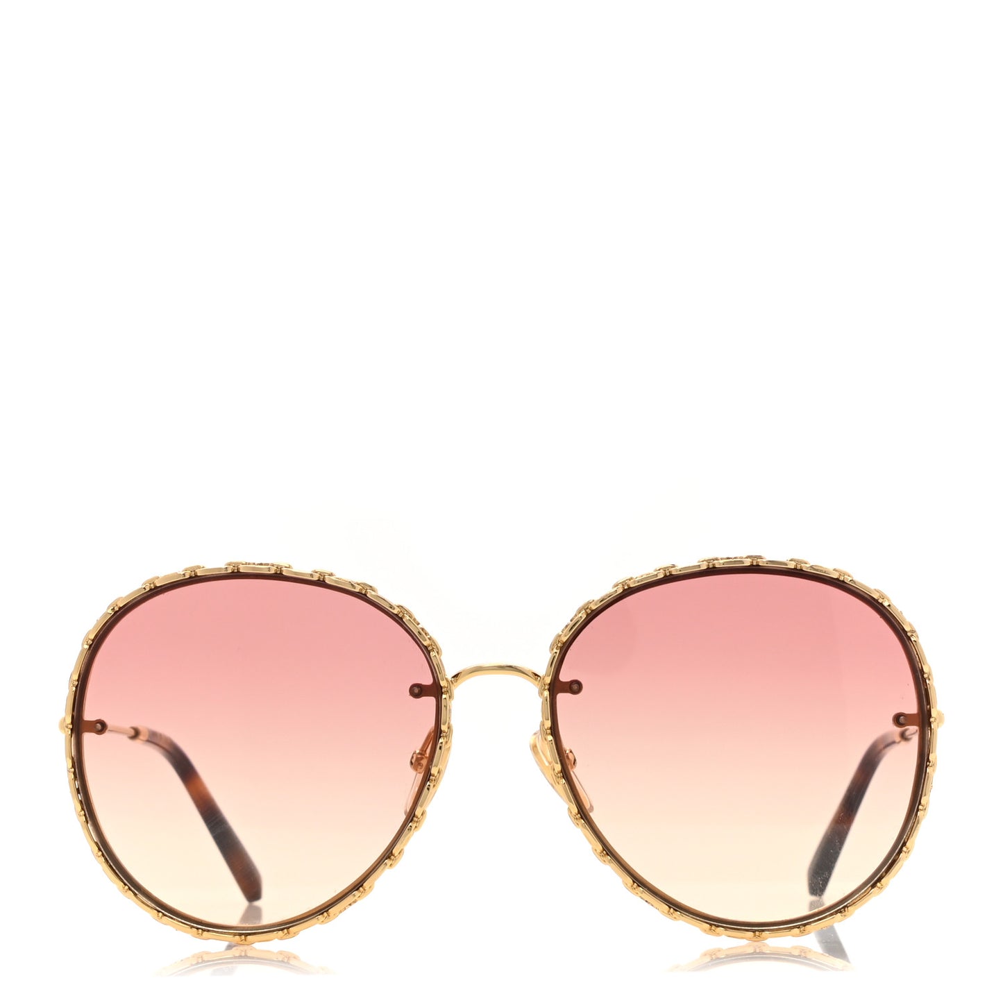 Metal LV Ring Round Sunglasses Z1623W Gradient Pink