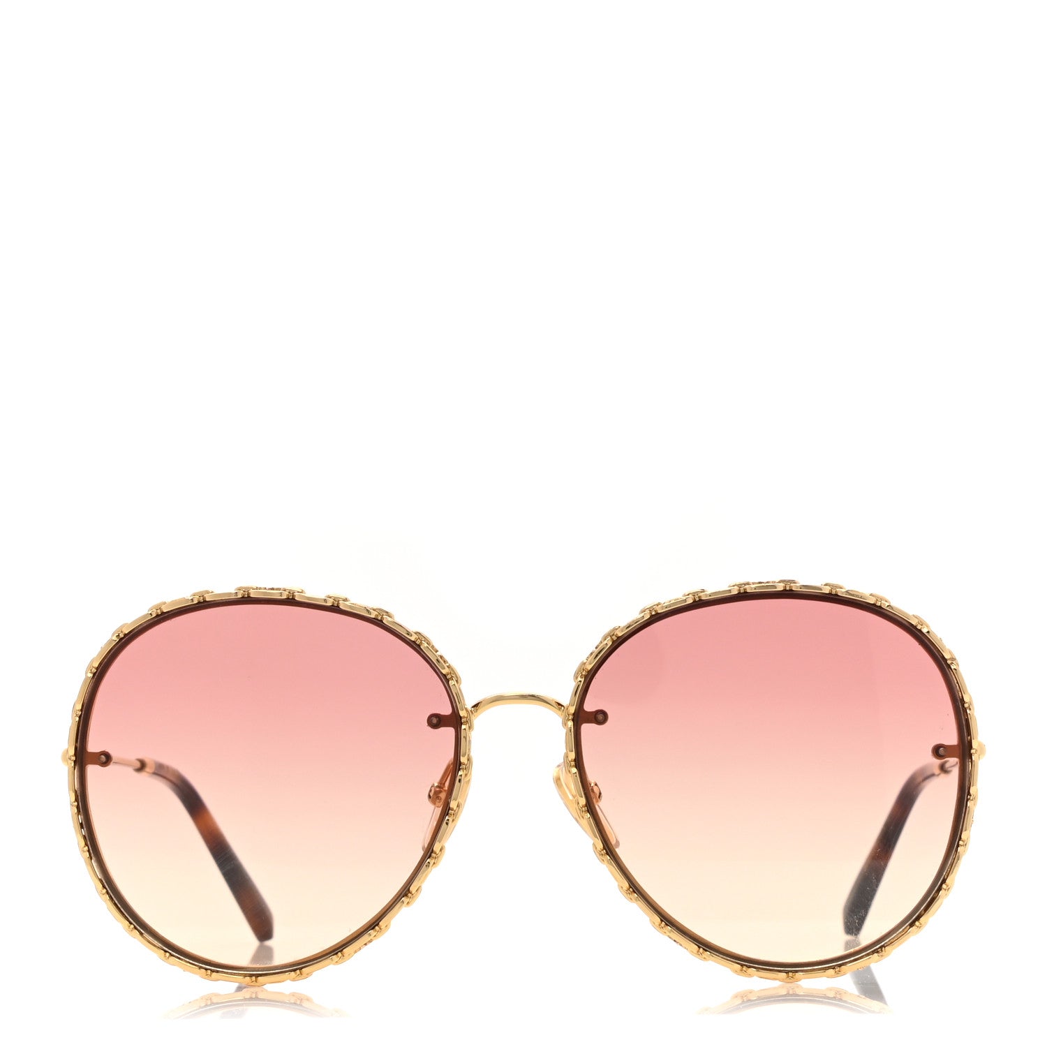 Louis Vuitton Metal LV Ring Round Sunglasses Z1623W Gradient Pink 2 of 7
