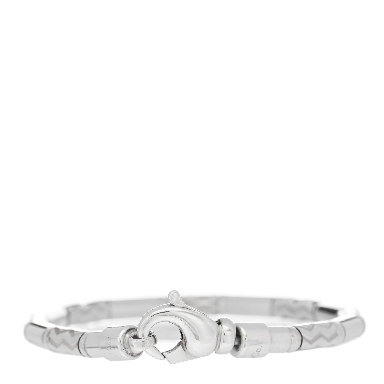 Tiffany Sterling Silver Aztec Zig Zag Bracelet 2 of 7