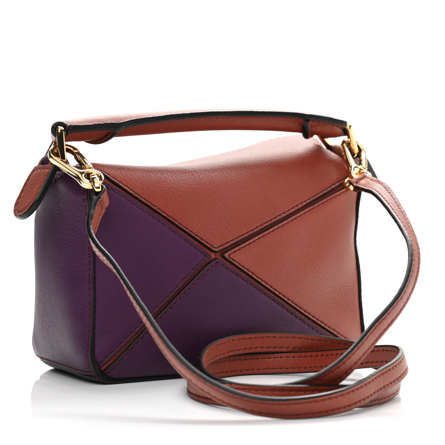 Calfskin Mini Puzzle Bag Spice Pumpkin