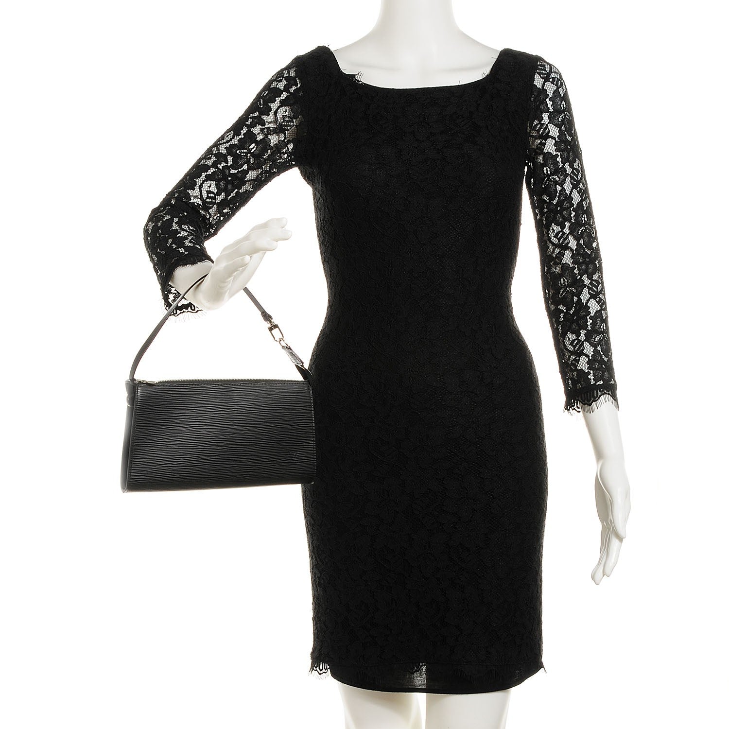Louis Vuitton Epi Pochette Accessories 24 Black 2 of 7