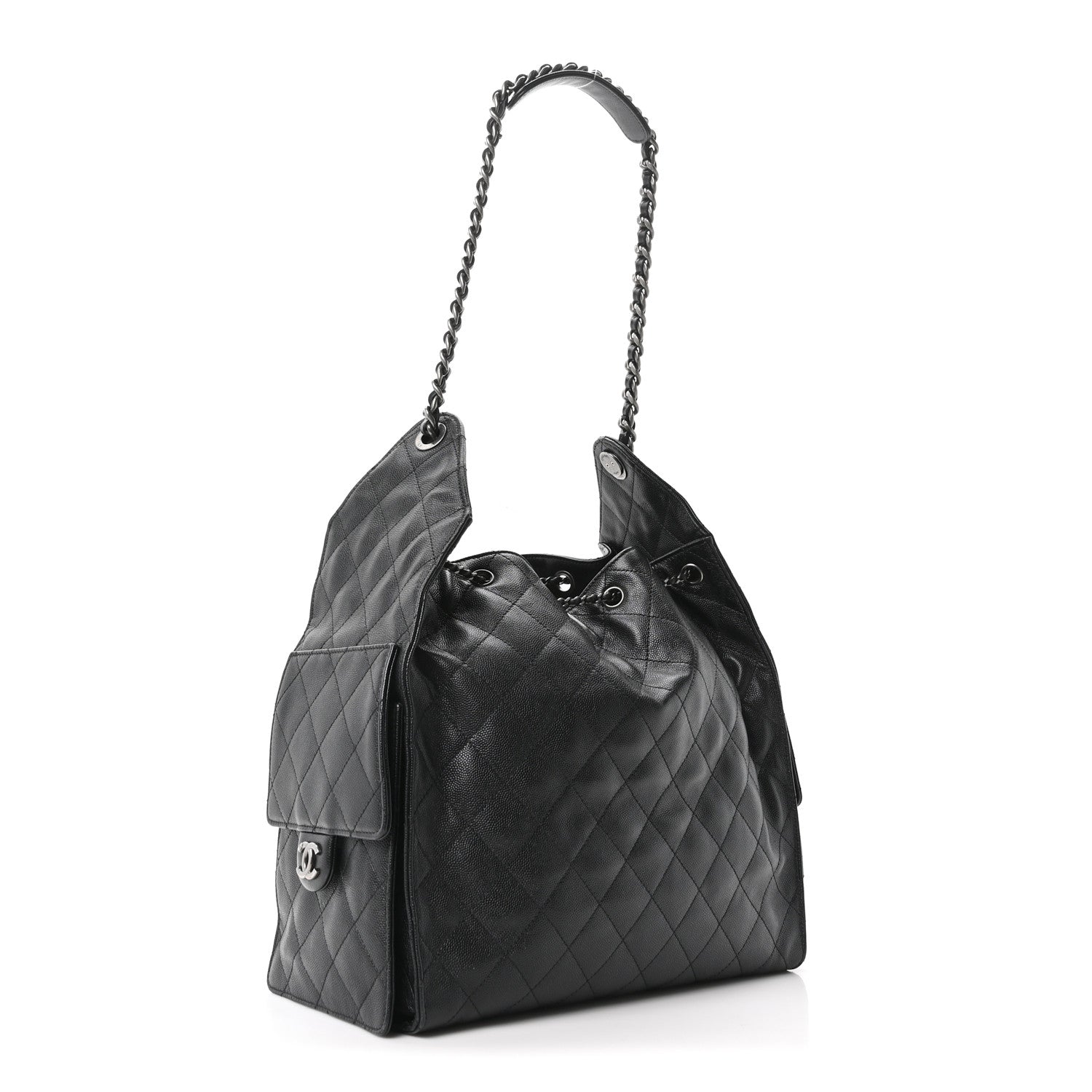 Chanel Caviar Quilted Medium Chanel 25 Handbag Black 4 of 11