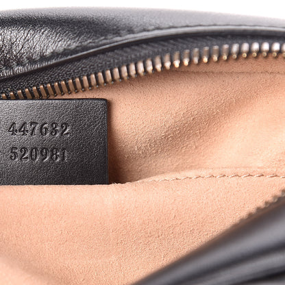 Gucci Calfskin Matelasse Small GG Marmont Chain Shoulder Bag Black 9 of 10