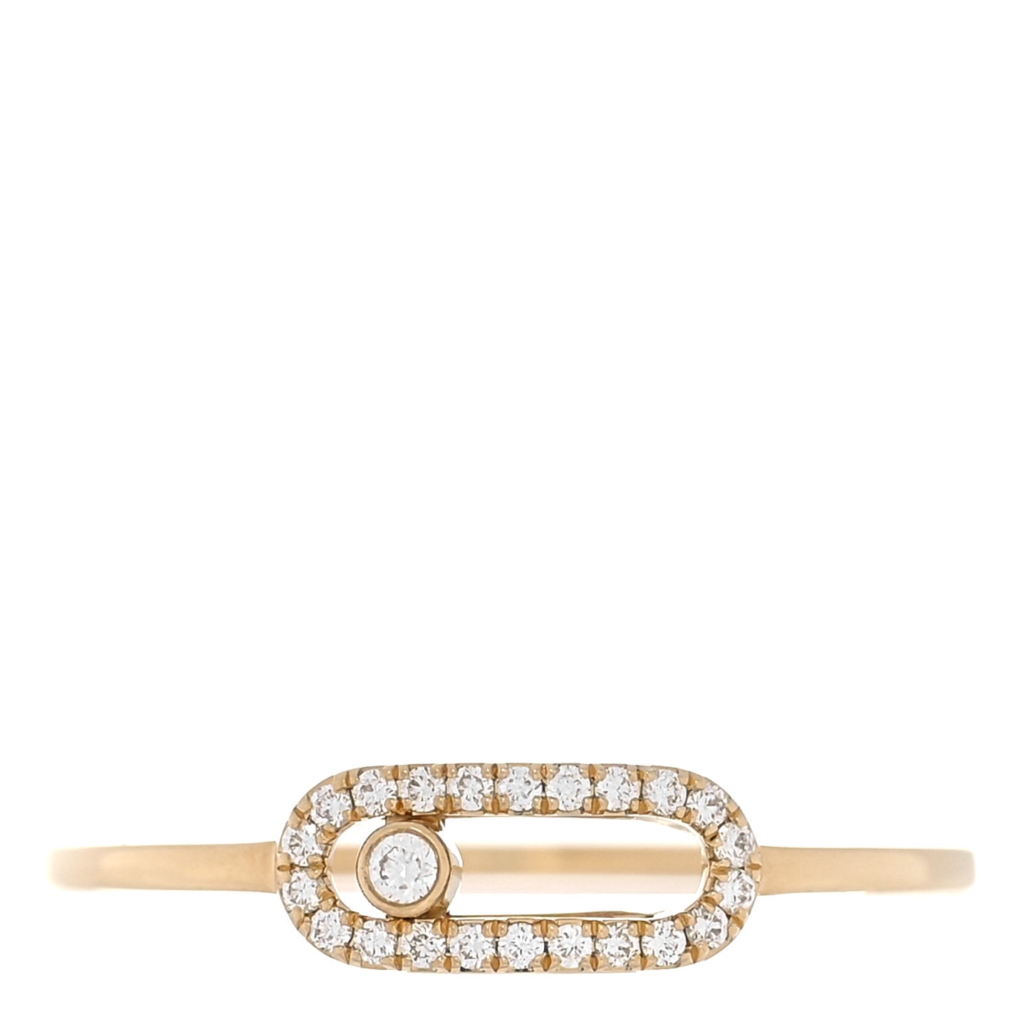 18K Yellow Gold Diamond Move Uno Ring 52 6