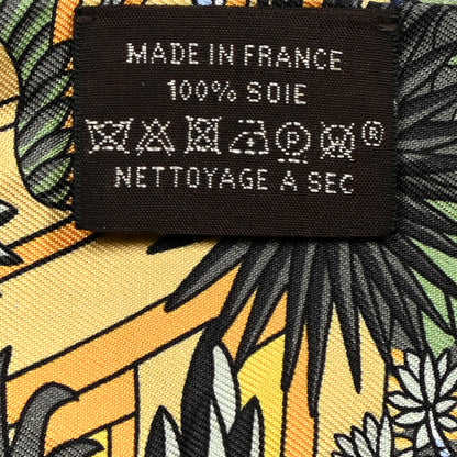Hermes Silk Animapolis Plumetis Twilly Bleu Ocre Vert 4 of 4