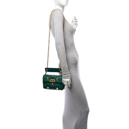 Valentino Garavani Nappa Small Roman Stud Shoulder Bag Jungle 2 of 10