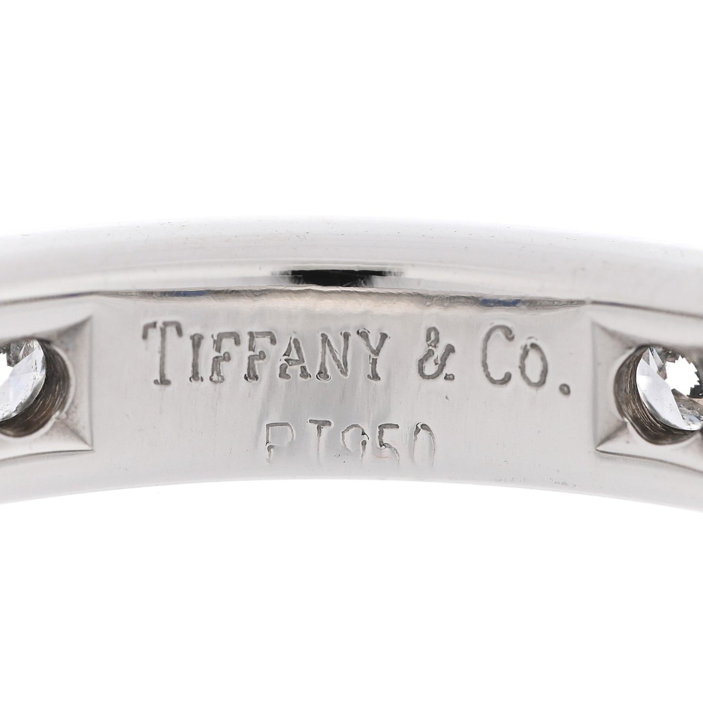Platinum Diamond Blue Sapphire Eternity Band Ring 54 6.75