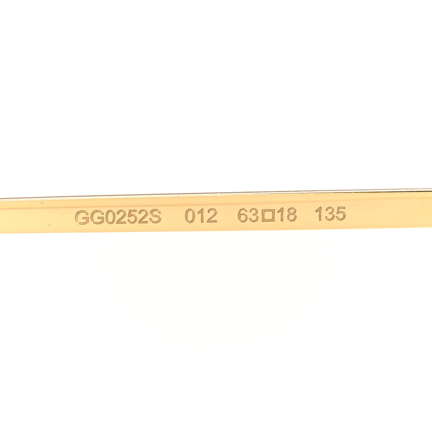 Oversized Round Sunglasses GG0252S Gold