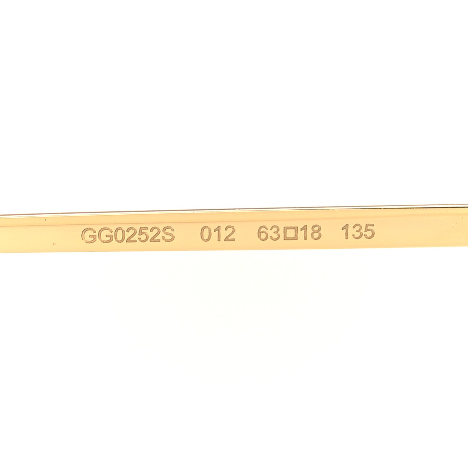 Gucci Oversized Round Sunglasses GG0252S Gold 6 of 8
