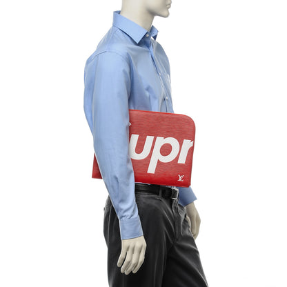 Louis Vuitton X SUPREME Epi Pochette Jour GM Red 2 of 7