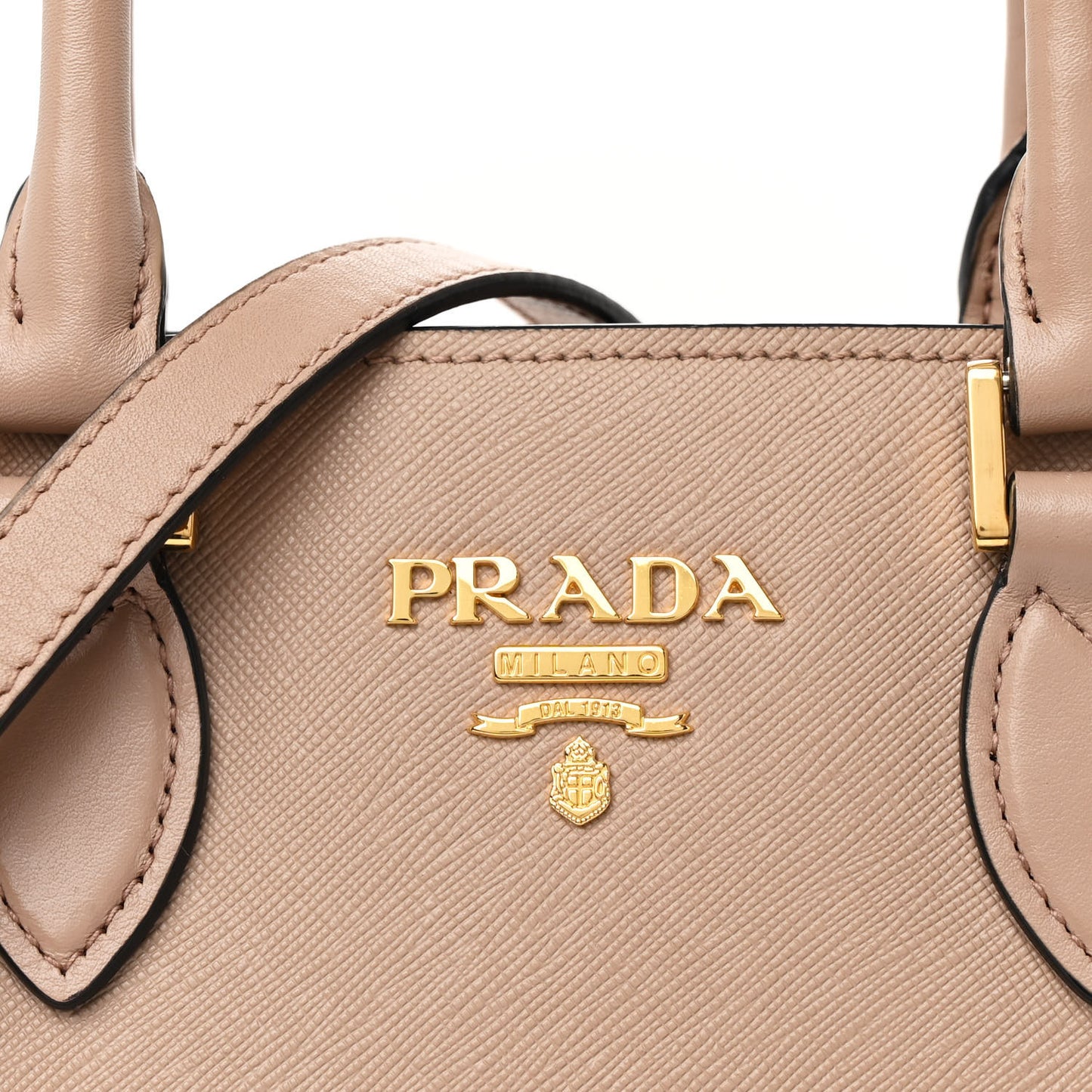 Saffiano Soft Calfskin Small Zippered Tote Cipria