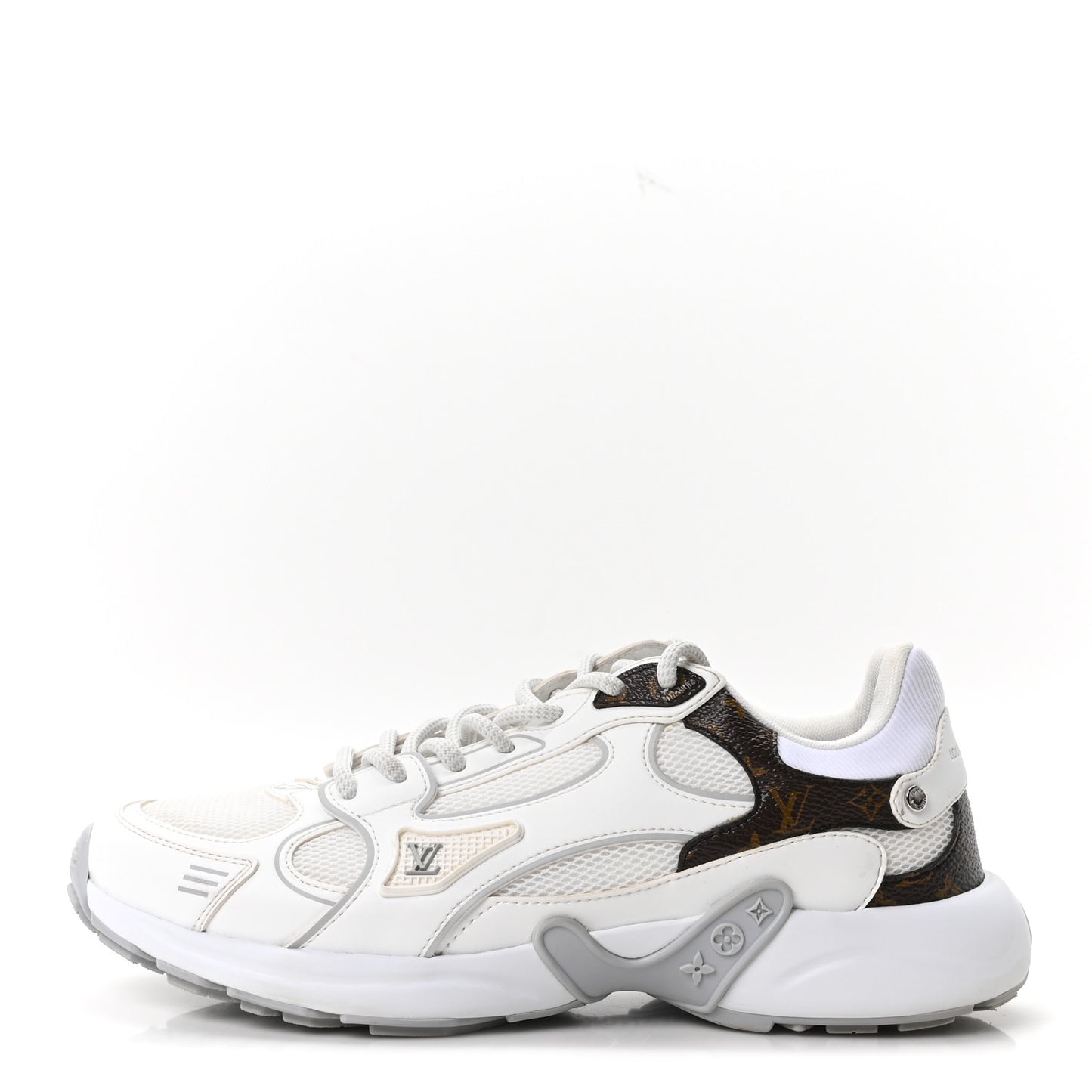 Mesh Monogram LV Olympia Sneakers 35.5 White