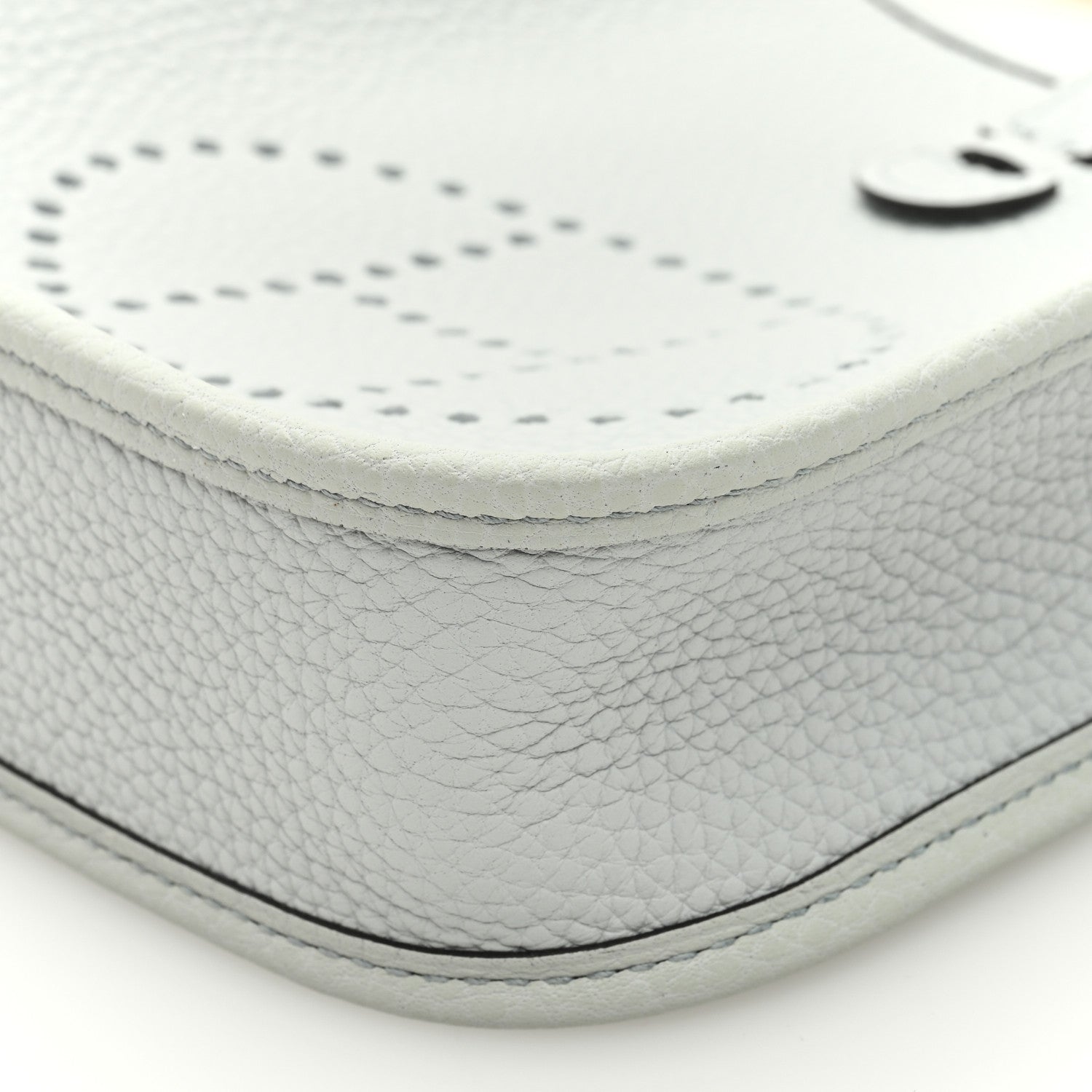 Hermes Taurillon Clemence Amazone Evelyne TPM Bleu Pale Nata 9 of 9