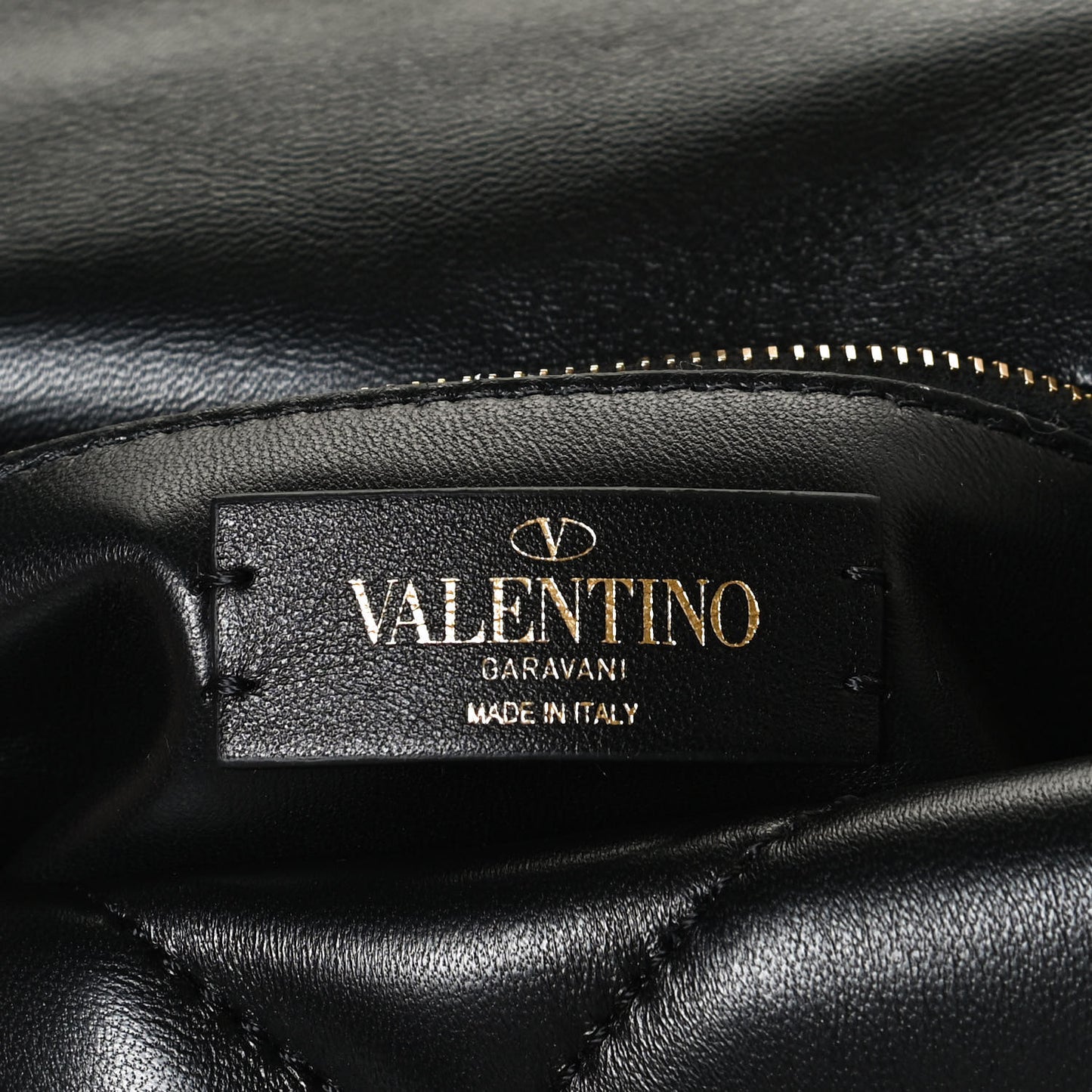 Nappa Large Roman Stud Shoulder Bag Black
