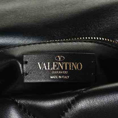 Valentino Garavani Nappa Large Roman Stud Shoulder Bag Black 6 of 10