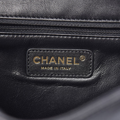 Chanel Lambskin Quilted Chain Backpack Black 6 of 12