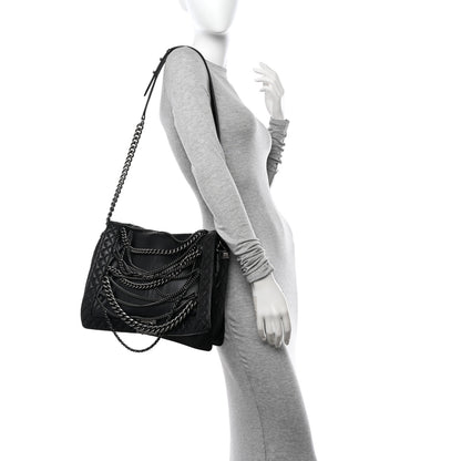 Chanel Calfskin Enchained XL Boy Flap Black 2 of 9