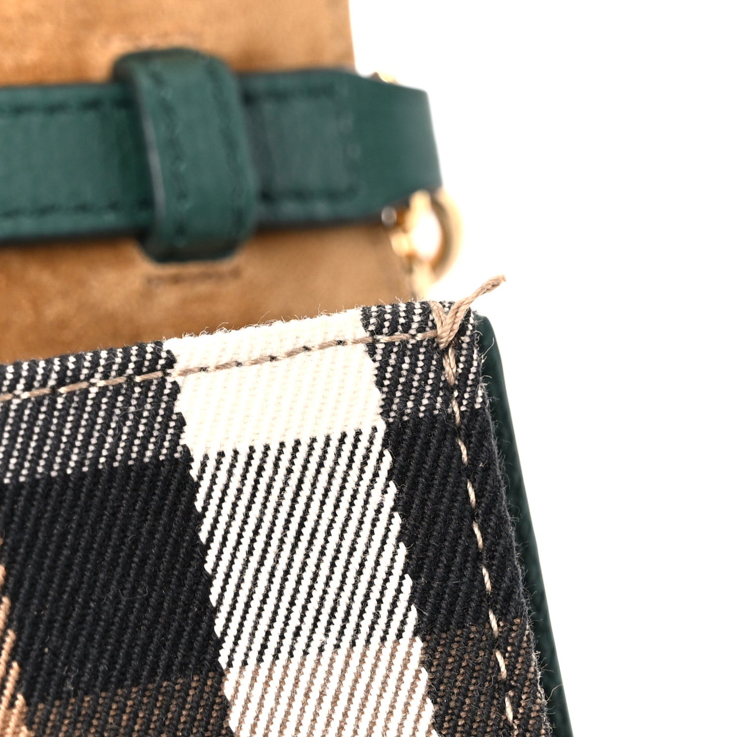 Burberry Derby Calfskin House Check Small Macken Crossbody Bag Green 13 of 13