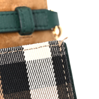 Burberry Derby Calfskin House Check Small Macken Crossbody Bag Green 13 of 13