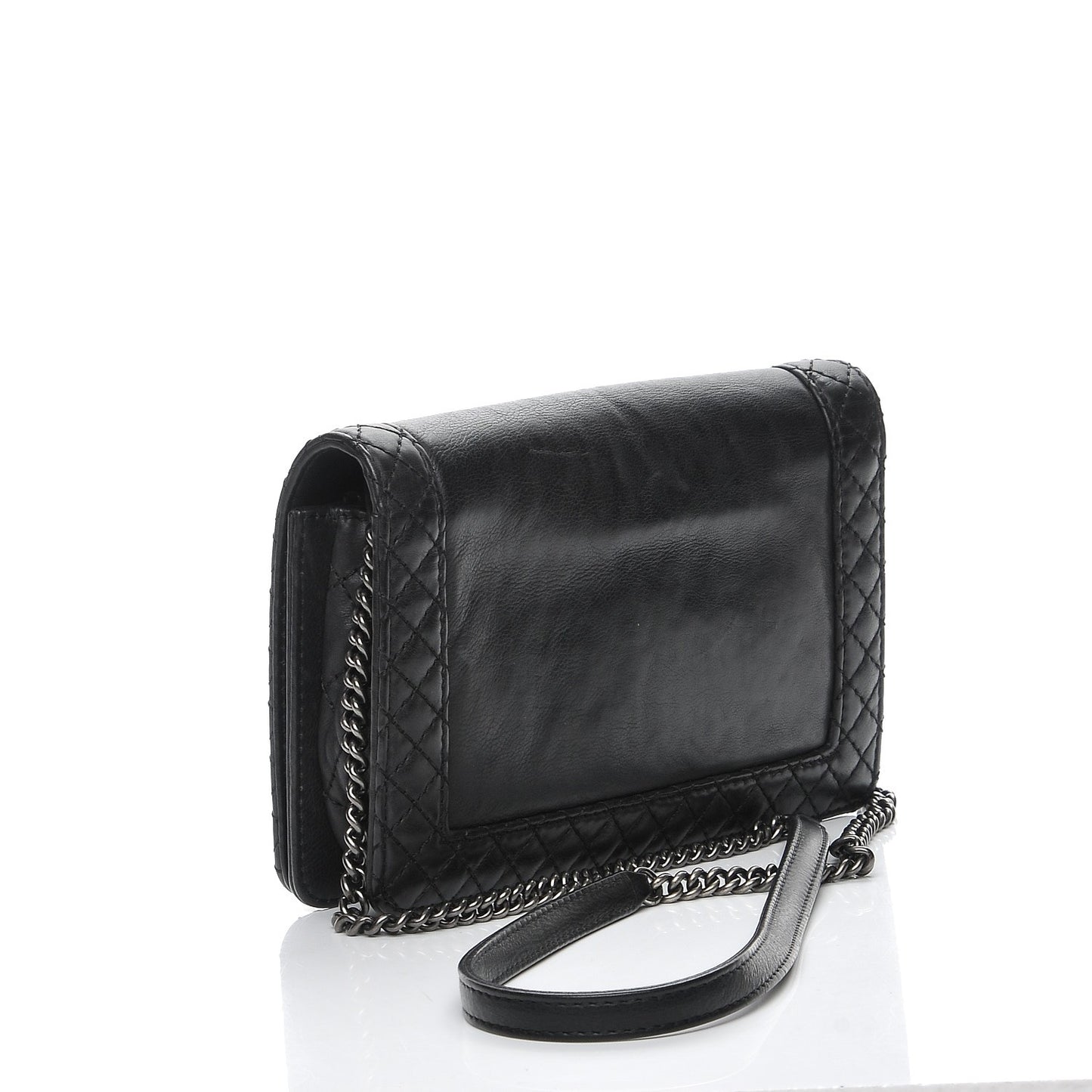 Calfskin Small Boy Reverso Flap Black