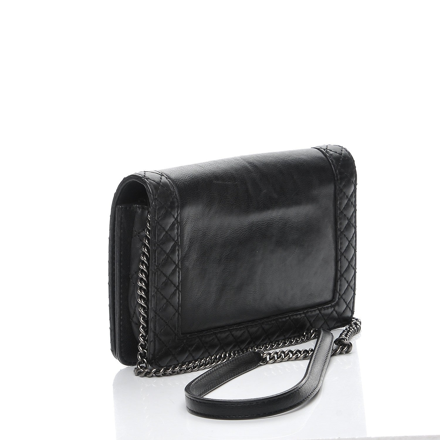 Chanel Calfskin Small Boy Reverso Flap Black 3 of 7