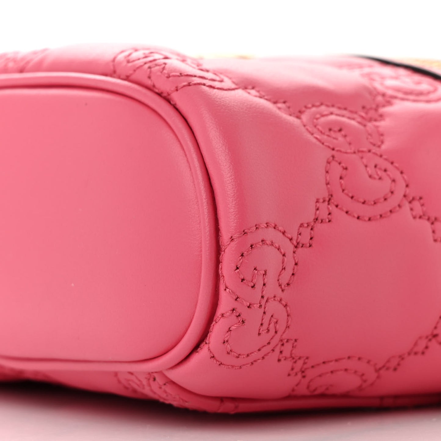 Calfskin GG Matelasse Mini Top Handle Bag Rhodamine Pink