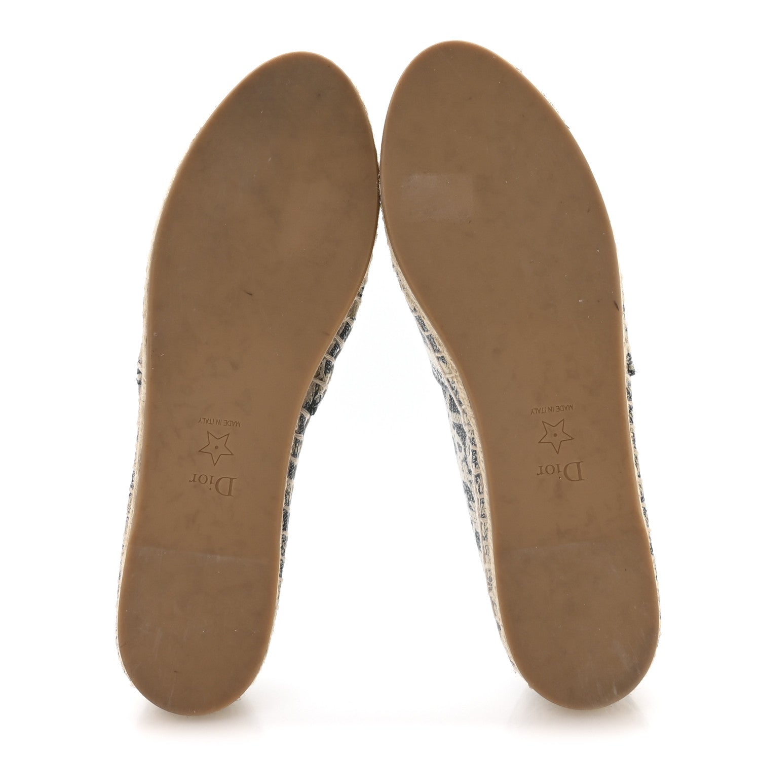 Christian Dior Oblique Chambray Raffia Effect Granville 15mm Espadrilles 38.5 Chambray Blue Ecru 6 of 9