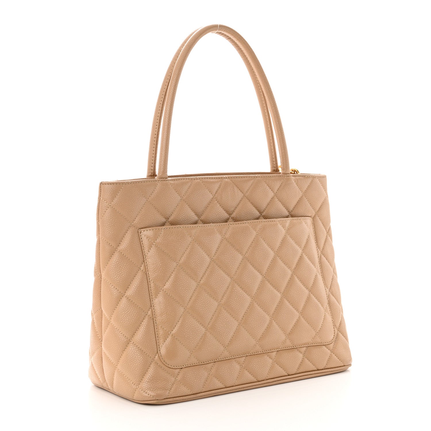 Chanel Caviar Quilted Medallion Tote Beige 3 of 13