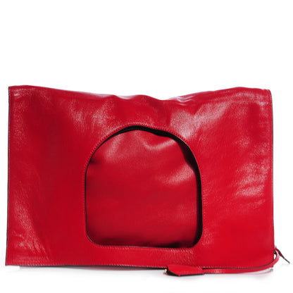 Tom Ford Calfskin Alix Padlock Zip Shoulder Bag Flame Red 1 of 9