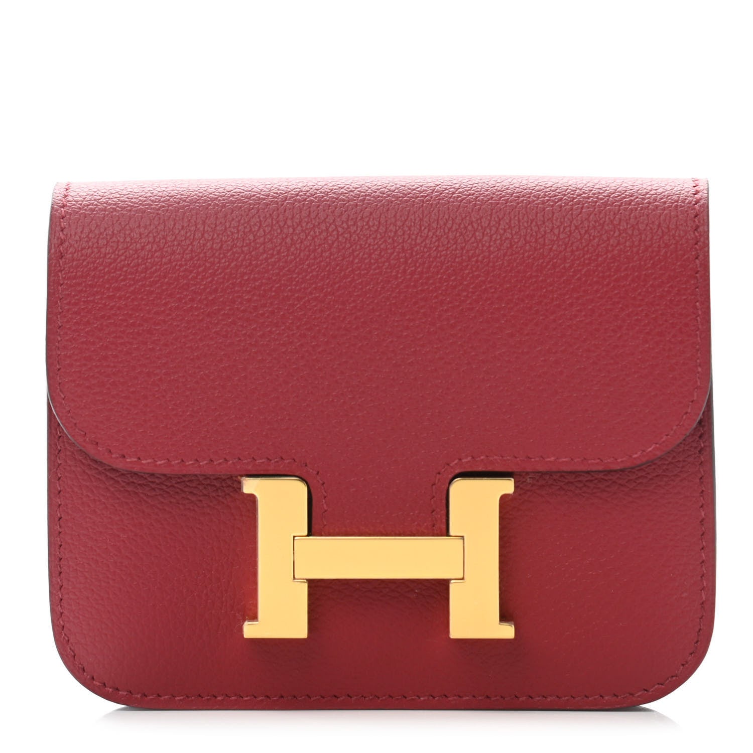 Hermes Evercolor Constance Slim Wallet Rouge Grenat 1 of 10