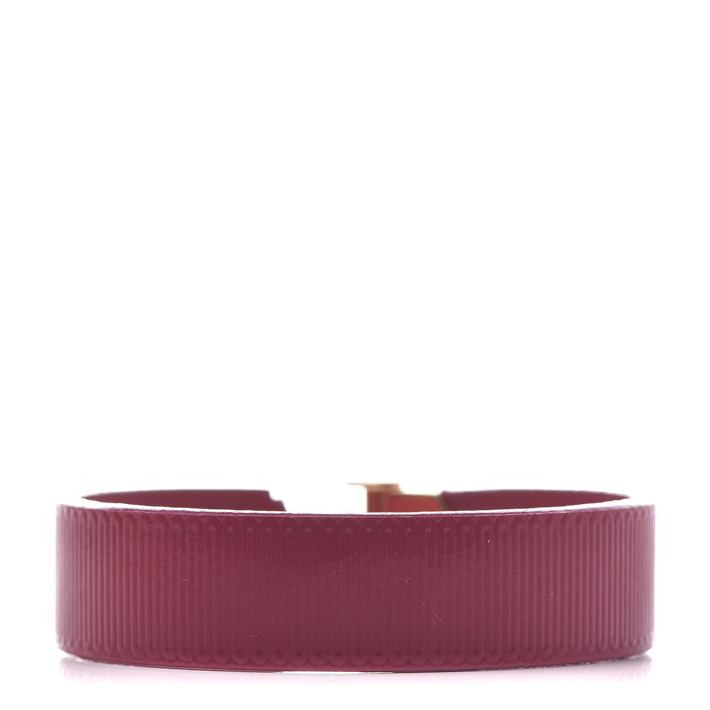 Patent Calfskin Embossed Spirit Bracelet 17 Rose Indien