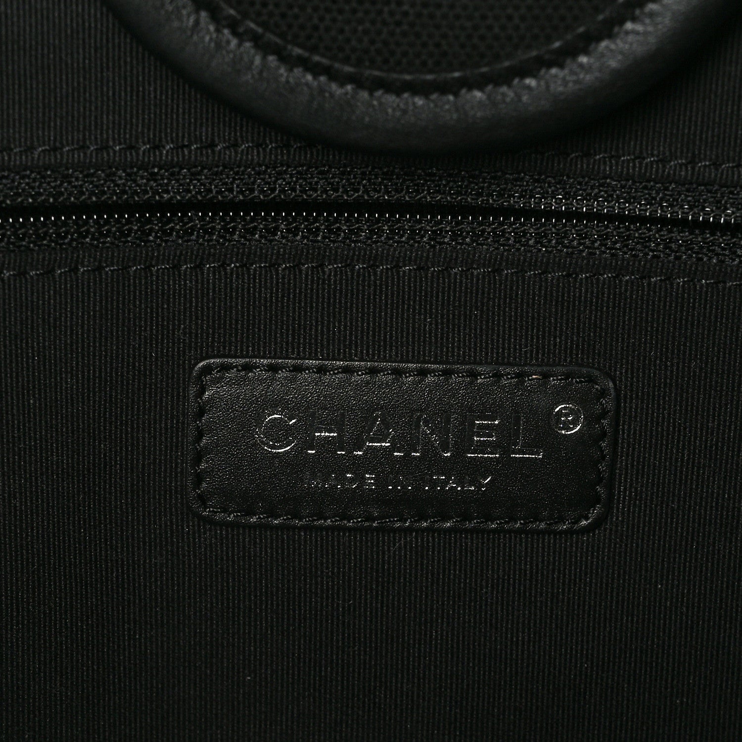 Chanel Canvas Calfskin Striped Large Deauville Tote Black White 8 of 10