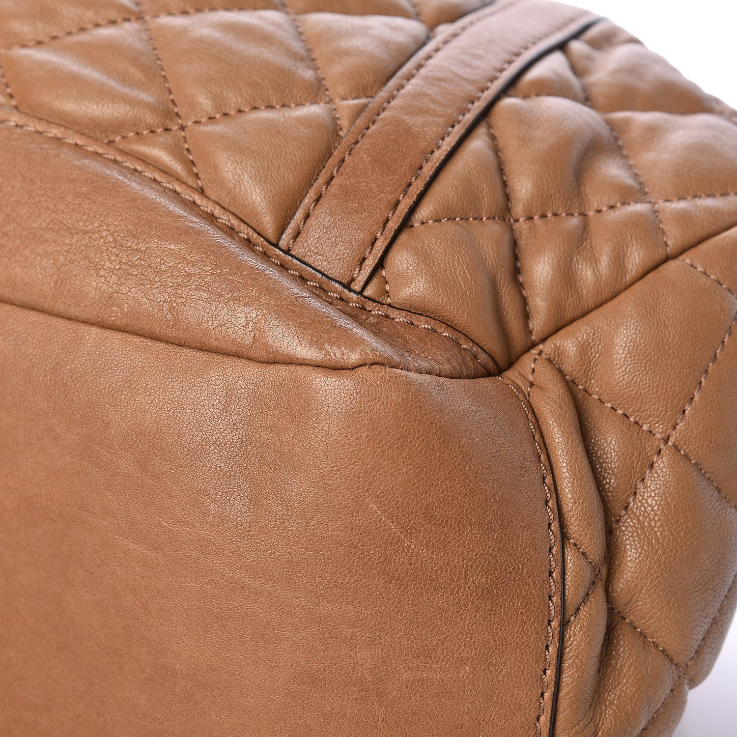 Burberry Lambskin Quilted Enmore Tote Brown 13 of 16