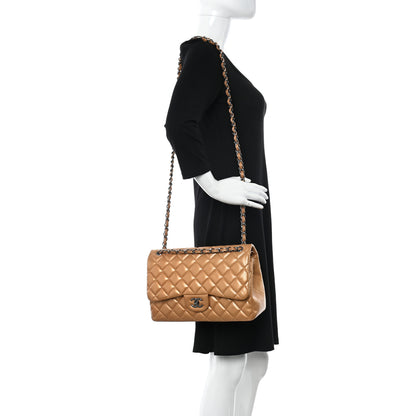Chanel Metallic Caviar Quilted Jumbo Double Flap Copper 2 of 15