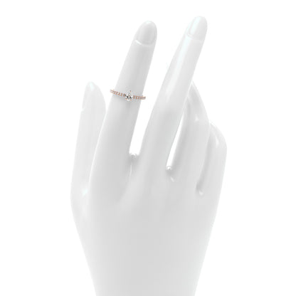 Cartier 18K Pink Gold Diamond Etincelle De Cartier Pear Cut Engagement Ring 47 4 2 of 5